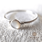 Anillo Lila en Plata 925 y nácar