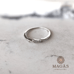 Anillo Zig Zag en Plata 925 y circonias