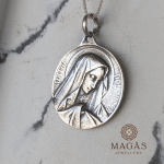 Medalla Virgen reversible en Plata 925