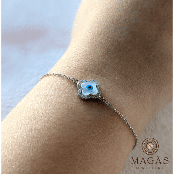 Pulsera Ojito en Plata 925 y mini circonias