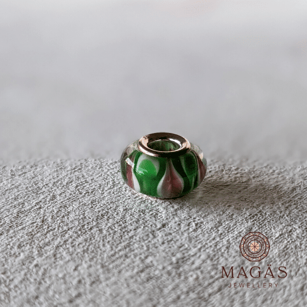 Murano verde, rosa y blanco en Plata 925 y cristal de murano