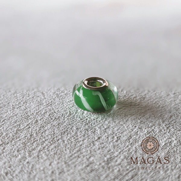 Murano Verde y Blanco en Plata 925 y cristal de murano